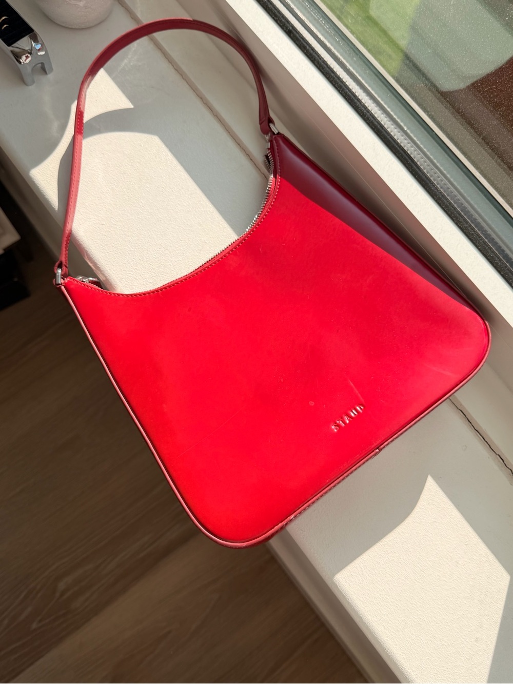 Staud Alec Bag in Cherry Red